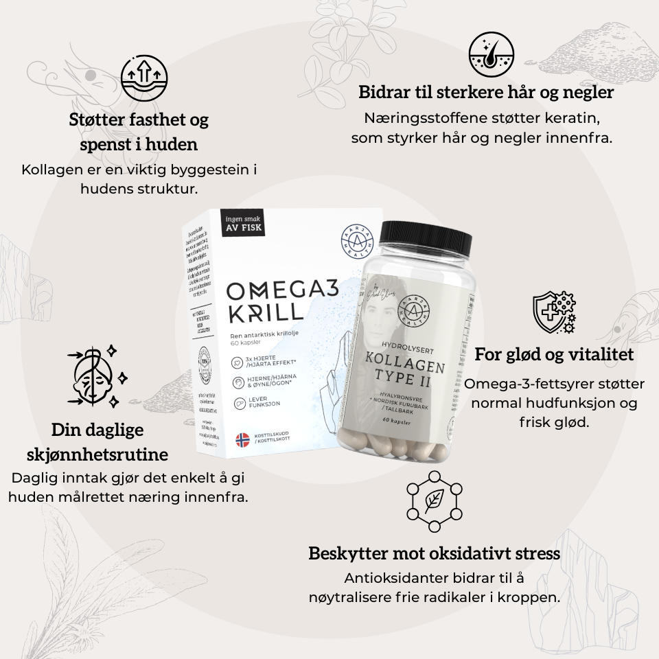 Kollagen + Omega-3 Krill Aarja Health Norge