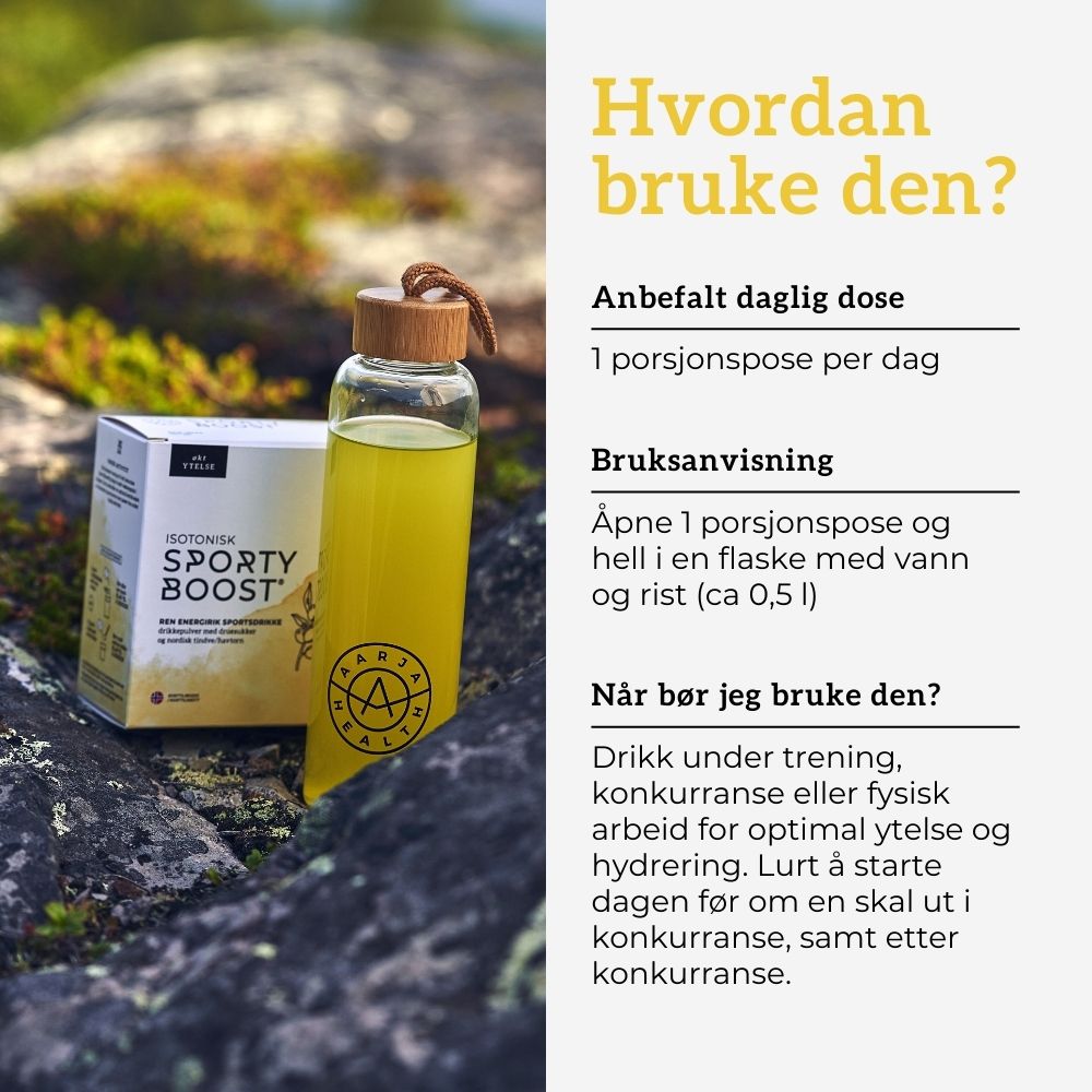 ISOTONISK SPORTY BOOST® & TINDVE Aarja Health