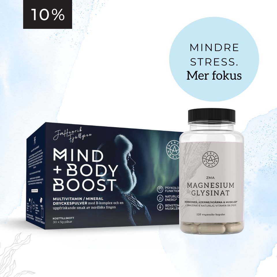 MULTIVITAMIN MED MINERALER OG AMINOSYRER + ZMA - MAGNESIUM GLYSINAT Aarja Health Norge