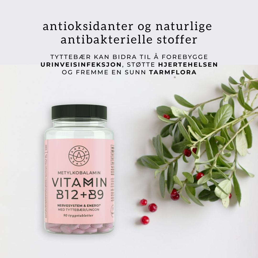 NATURLIG B12, FOLAT & TYTTEBÆR Aarja Health
