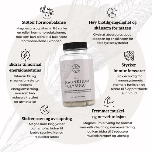 ZMA - MAGNESIUM GLYSINAT Aarja Health Norge