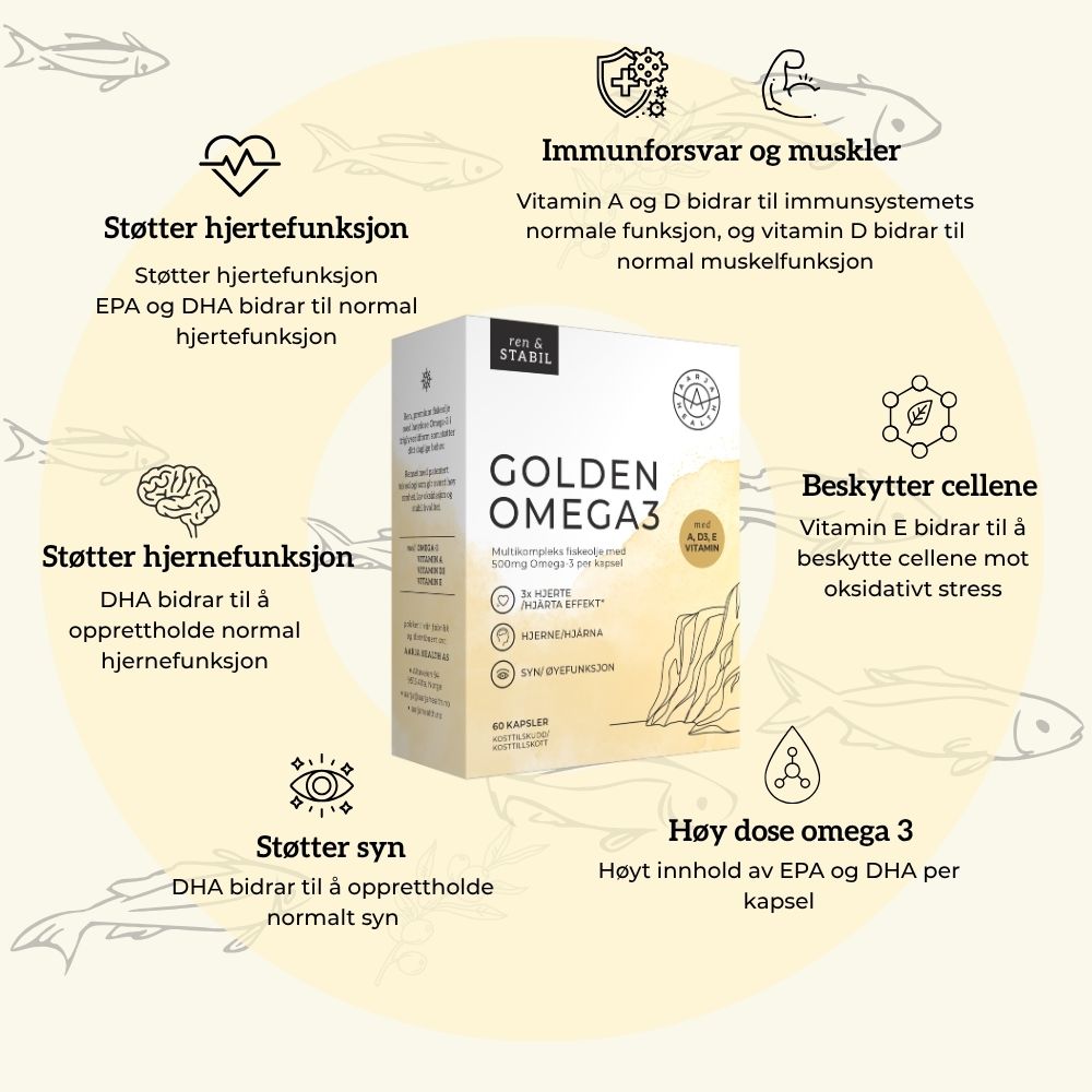GOLDEN OMEGA3 FISKEOLJE Aarja Health Norge