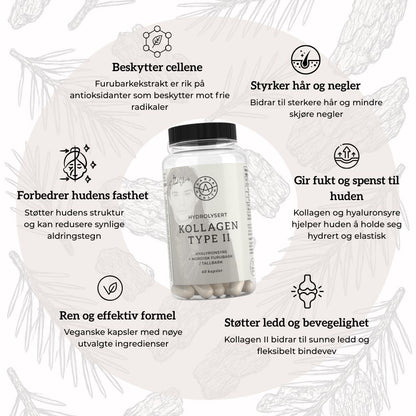 KOLLAGEN 2, HYALURONSYRE & FURUBARK Aarja Health