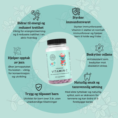 VITAMIN C & TYTTEBÆR FOR BARN Aarjahealth