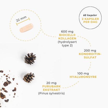 KOLLAGEN 2, HYALURONSYRE & FURUBARK Aarja Health