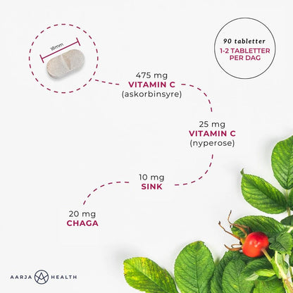 VITAMIN C 500, SINK & CHAGA Aarja Health