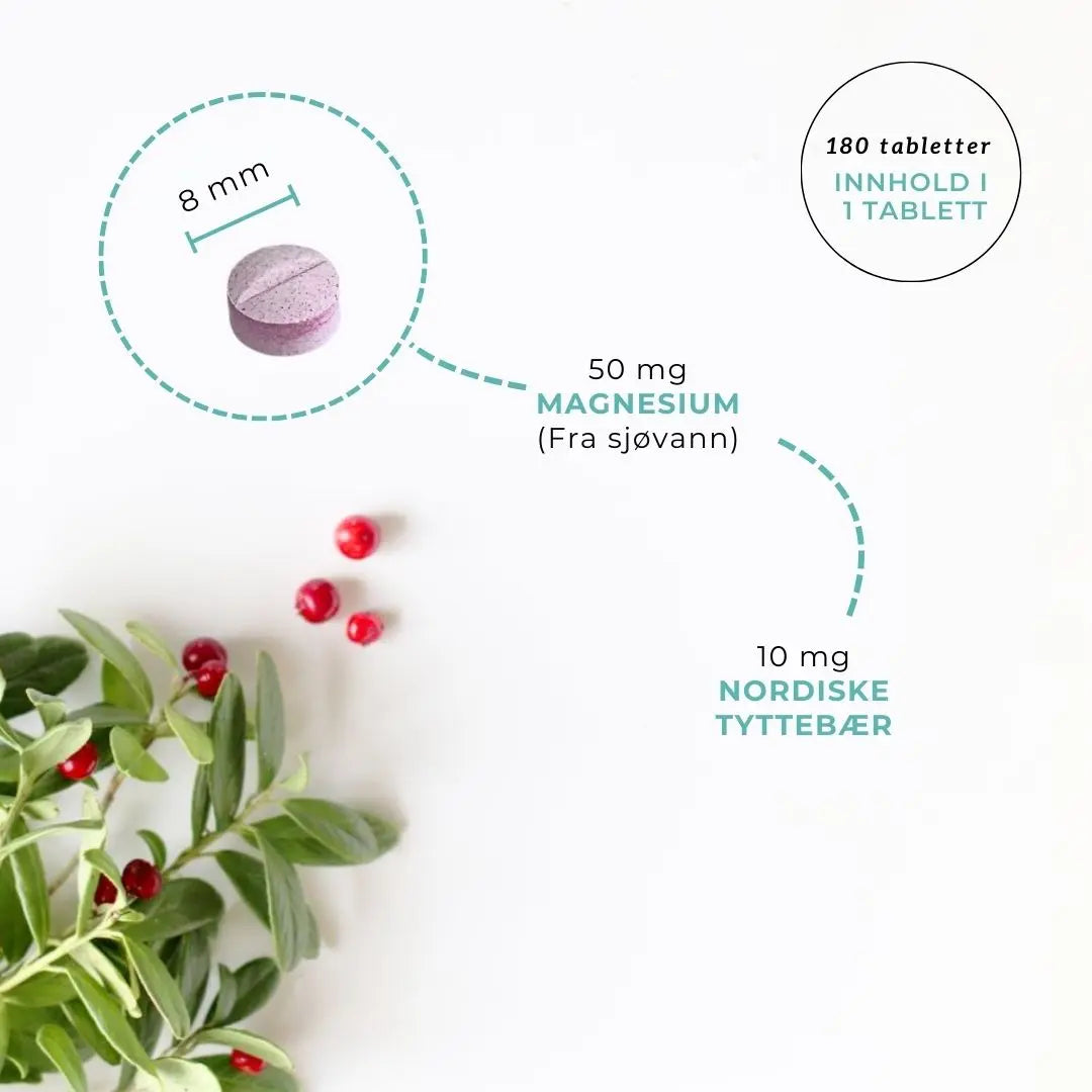 MAGNESIUM & TYTTEBÆR FOR BARN Aarja Health Norge