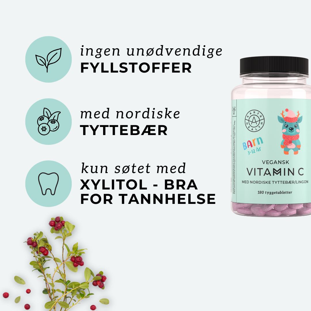 VITAMIN C & TYTTEBÆR FOR BARN Aarjahealth