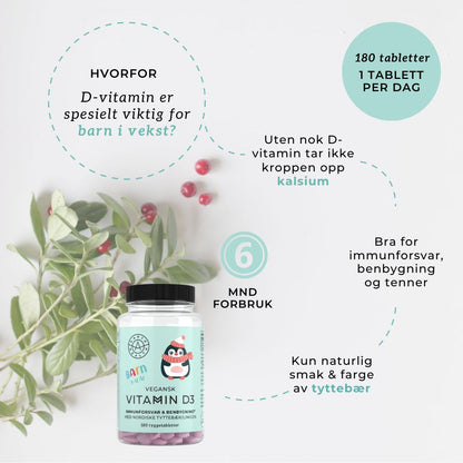 VITAMIN D3 & TYTTEBÆR FOR BARN Aarja Health