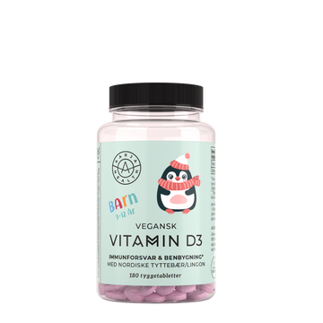 VITAMIN D3 MED TYTTEBÆR FOR BARN Aarja Health