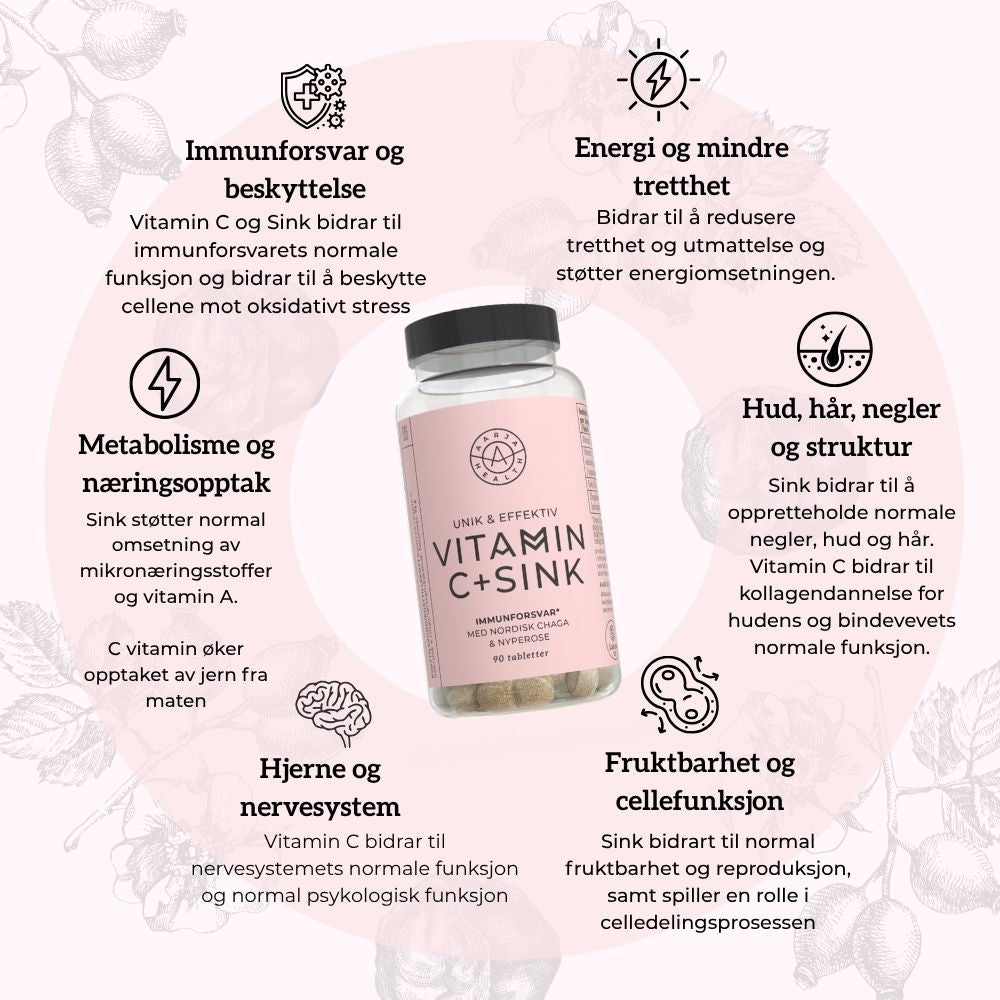 VITAMIN C MED SINK OG CHAGA Aarja Health