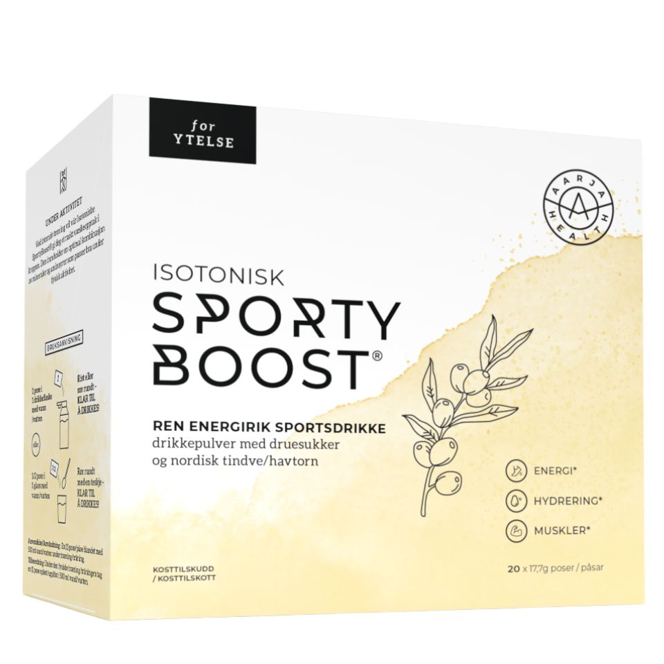 ISOTONISK SPORTY BOOST® & TINDVE Aarja Health